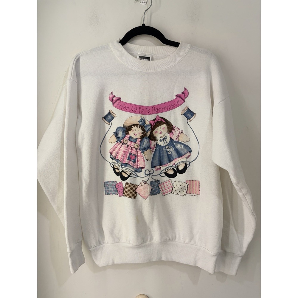 Vintage Tultex Niki Harker Friendship Is Homemade Sweatshirt USA Large 90s